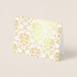Gold Damask Foil Card