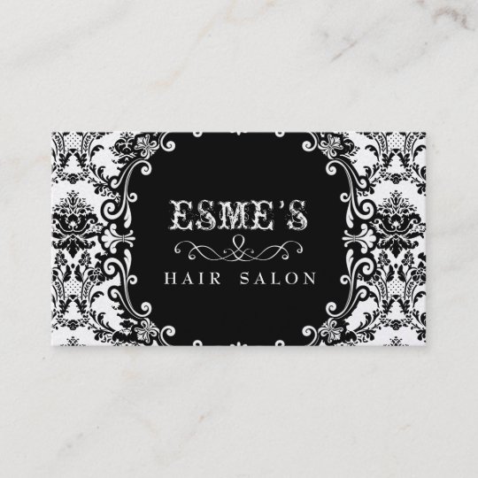 Gold Damask Hair Salon Stylist Business Card Zazzle Com