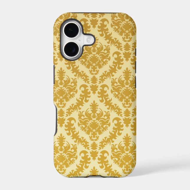 Gold damask iphone case (Back)