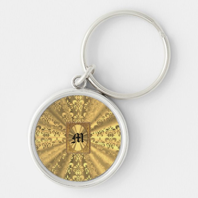 Gold damask keychain (Front)