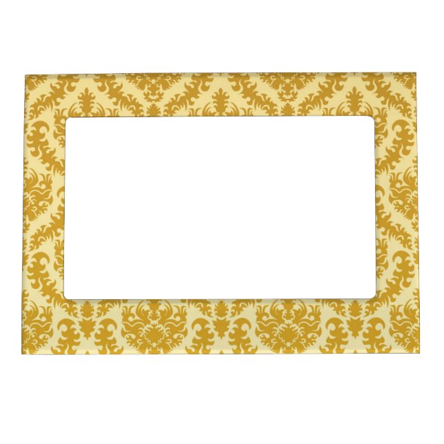 Gold damask magnetic photo frame (Front)
