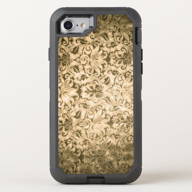 Gold Damask Otterbox iPhone Case (Back)