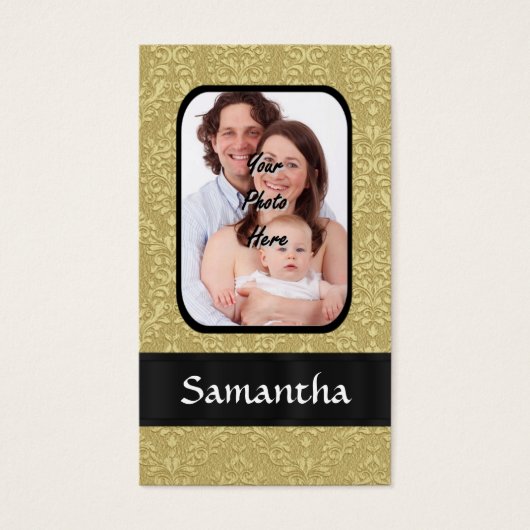 Gold damask photo template (Front)