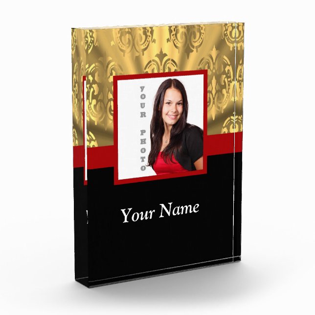 gold damask photo template award (Left)