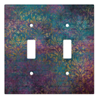 Gold Damask Purple Pink Teal