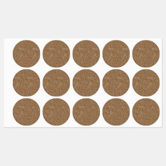 Gold Damask Round Label