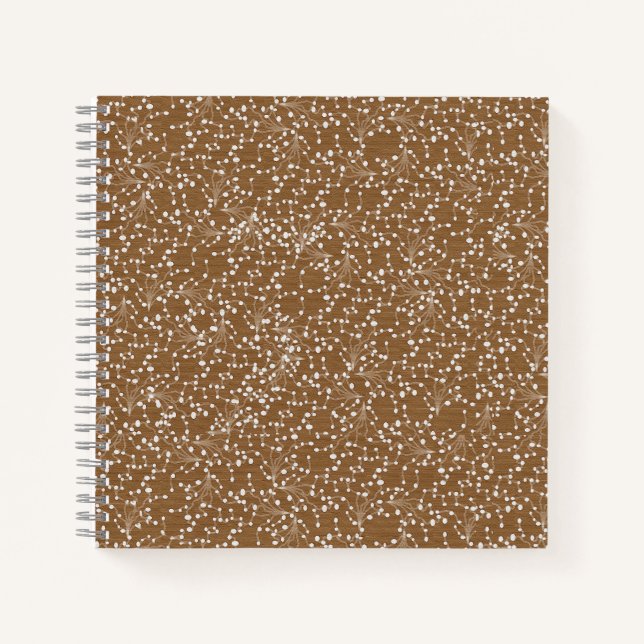 Gold Damask Spiral Notebook (Front)