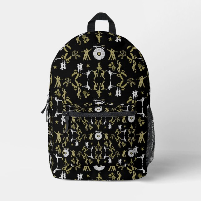 Gold Dancer Patterned Home Decor Printed Backpack (Front)