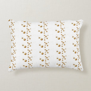 GOLD "DECOR" AND "RED" BACK CHRISTMAS ACCENT PILLOW