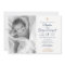 Gold decor Baptism custom photo Invitation