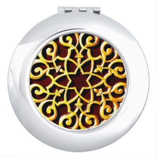 Gold Decoration Compact Mirror