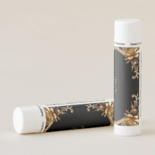 Gold Decorative Flowers Lip Balm
