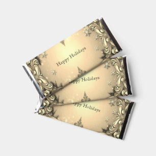 Gold Decorative Holiday Hershey Bar Favors