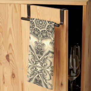 Gold Decorative Holiday Kitchen Towel