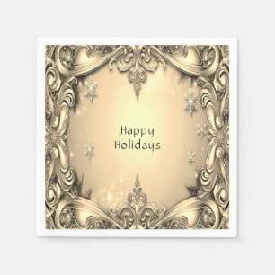 Gold Decorative Holiday Napkin