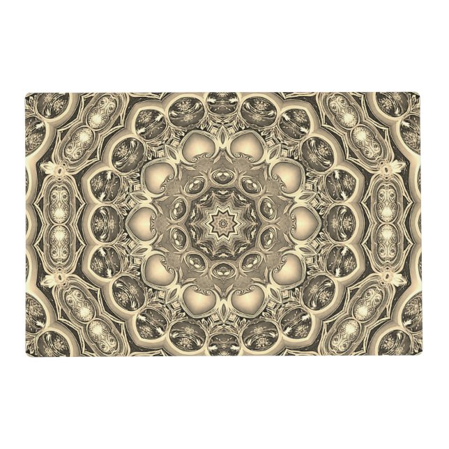 Gold Decorative Holiday Paper Placemat (Front)