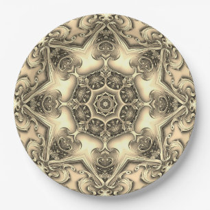 Gold Decorative Holiday Paper Plate