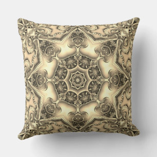 Gold Decorative Holiday Throw Pillow