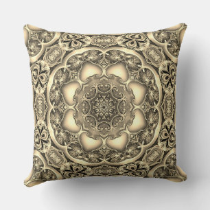 Gold Decorative Holiday Throw Pillow