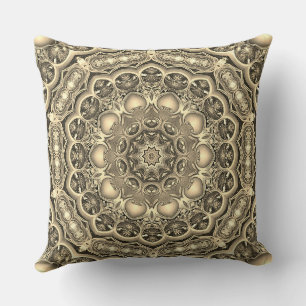 Gold Decorative Holiday Throw Pillow