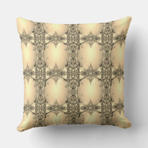 Gold Decorative Holiday Throw Pillow