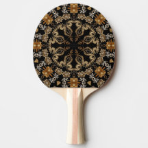 Gold Decorative Ping Pong Paddle
