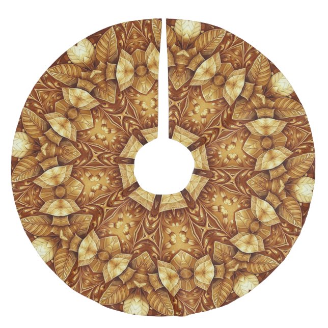 Gold Decorative Tree Skirt (Front)
