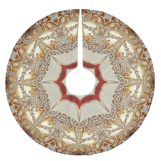 Gold Decorative Tree Skirt (Front)