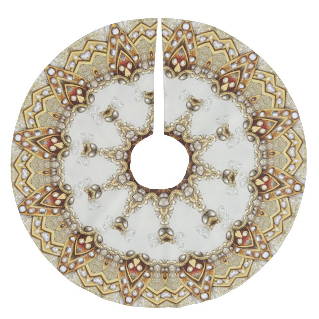Gold Decorative Tree Skirt (Front)