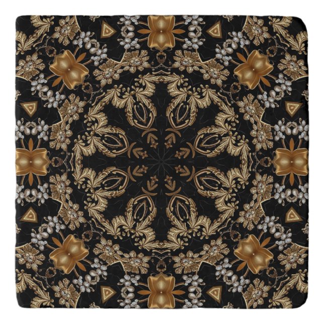 Gold Decorative Trivet (Front)
