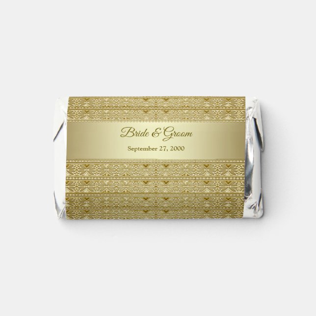 Gold Decorative Wedding Hershey's Miniatures (Front)