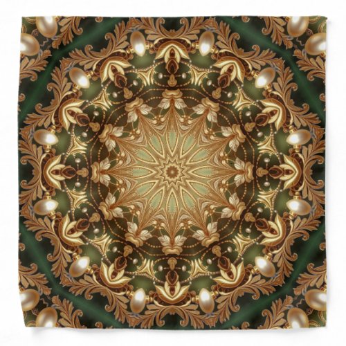 Gold Decorstive Holiday Bandana