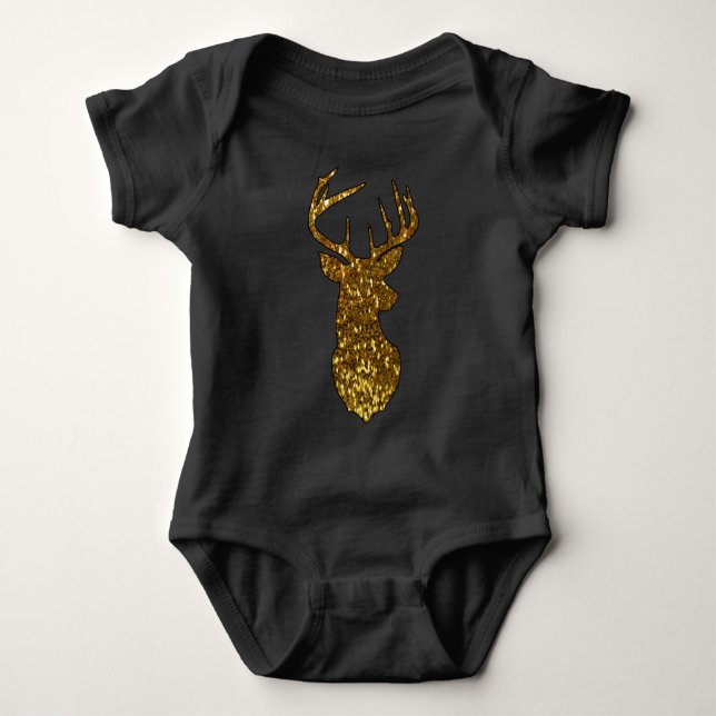 Gold Deer Baby Bodysuit (Front)