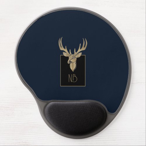 Gold Deer Head Gel Mouse Pad