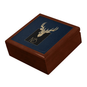 Gold Deer Head Gift Box