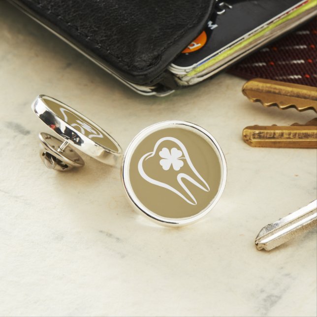 Gold Dentist | Lucky Teeth Lapel Pin (In Situ)