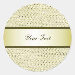 Gold Design Classic Round Sticker