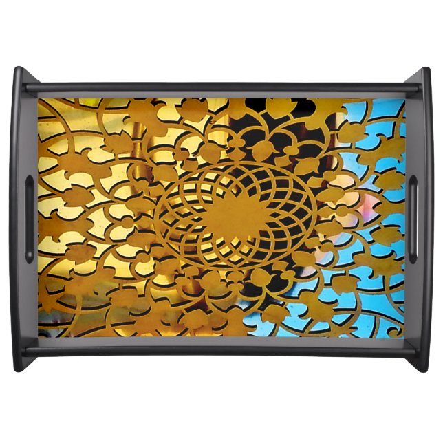Gold Design Serving Tray (Front)
