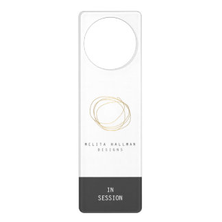 Gold Designer Scribble Door Hanger