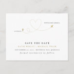 Gold Destination Wedding Save The Date Announcement Postcard at Zazzle