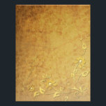 Gold Detail Letterhead<br><div class="desc">A special paper for all your needs. Gold background with flower and pearl embelishments</div>