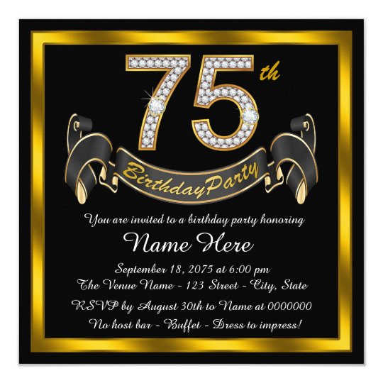 75Th Birthday Invitations Free 3