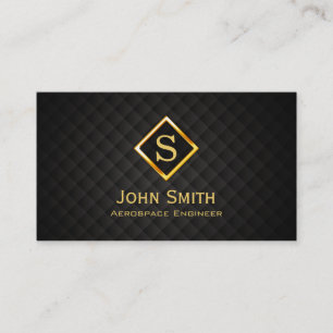 Gold Diamond Aerospace Engineer Business Card