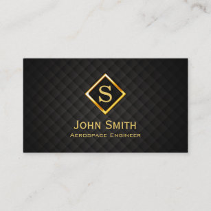 Gold Diamond Aerospace Engineer Business Card