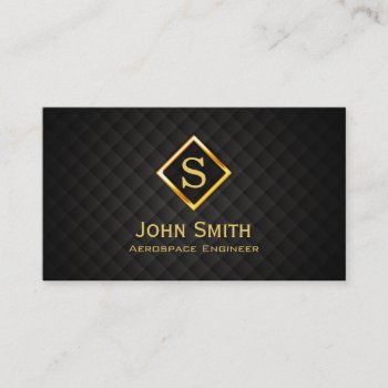 Gold Diamond Aerospace Engineer Business Card by cardfactory at Zazzle