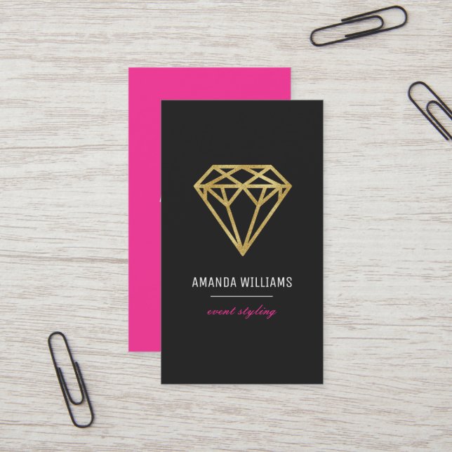 Gold Diamond Business Card (Front/Back In Situ)