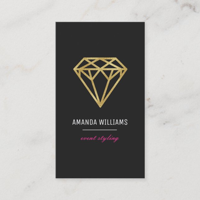Gold Diamond Business Card (Front)
