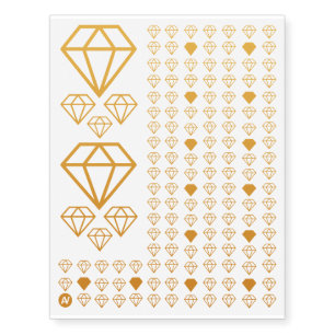 Gold Diamond Collection Temporary Tattoos