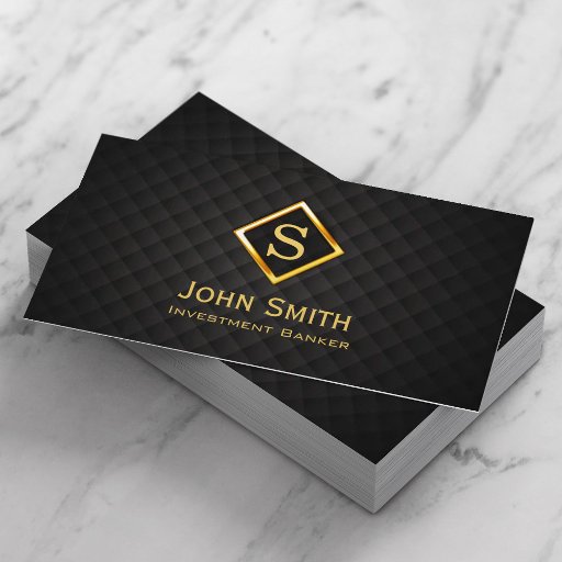 Customizable Gold Diamond Investment Banker Business Card