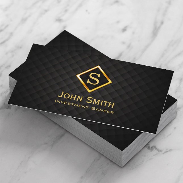 Gold Diamond Investment Banker Business Card (Creator Uploaded)
